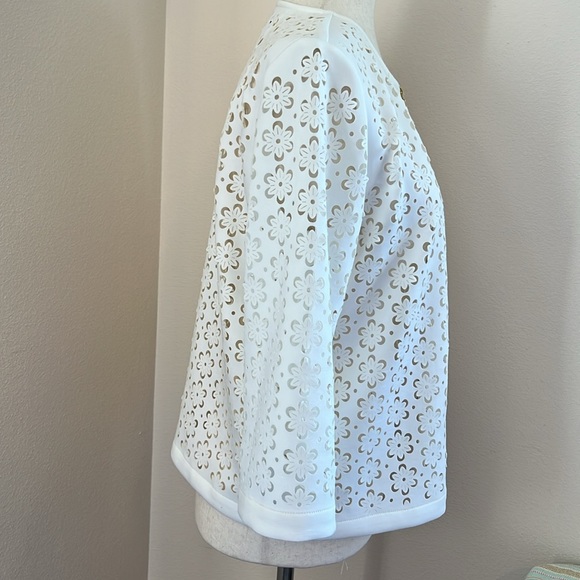 Ruby Rd. Floral Cut Out Short Cardigan/Jacket - Picture 6 of 9